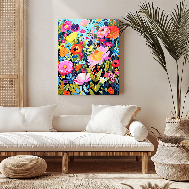 "Colorful Flowers" Paint by Numbers #9