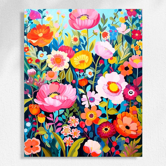 "Colorful Flowers" Paint by Numbers #11