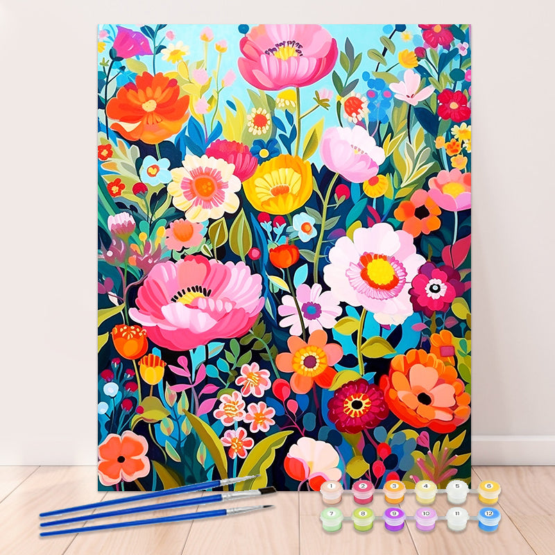 "Colorful Flowers" Paint by Numbers #11