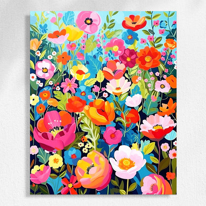 Flores de colores: pintura por números n.° 12 