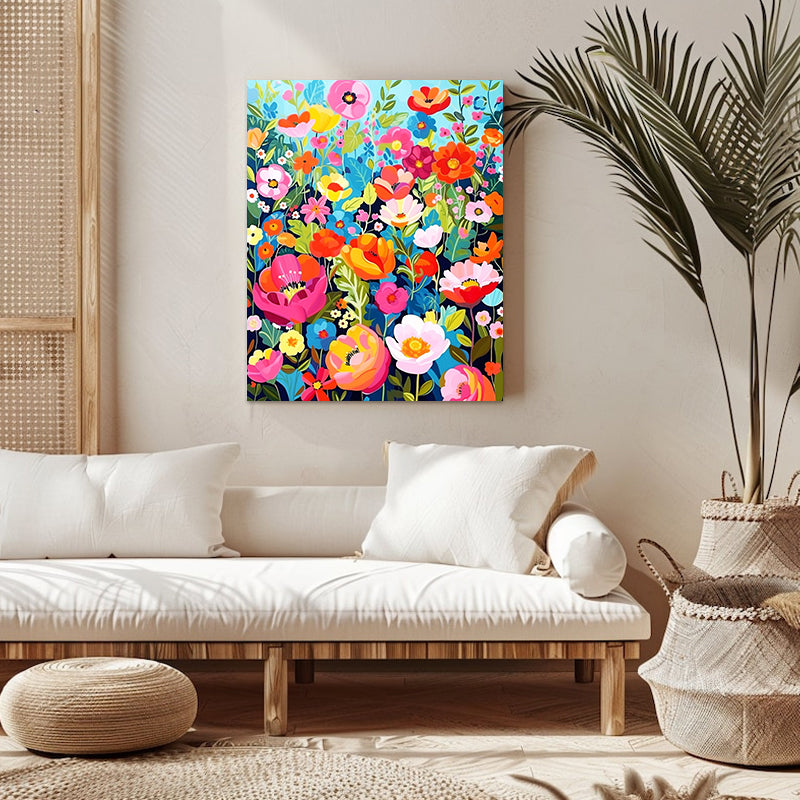 Flores de colores: pintura por números n.° 12 