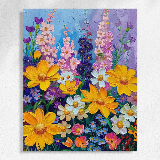 "Colorful Flowers" Paint by Numbers #17