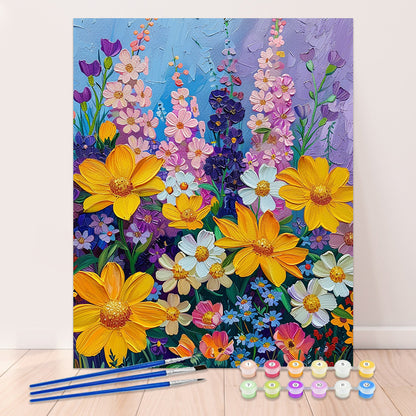 "Colorful Flowers" Paint by Numbers #17