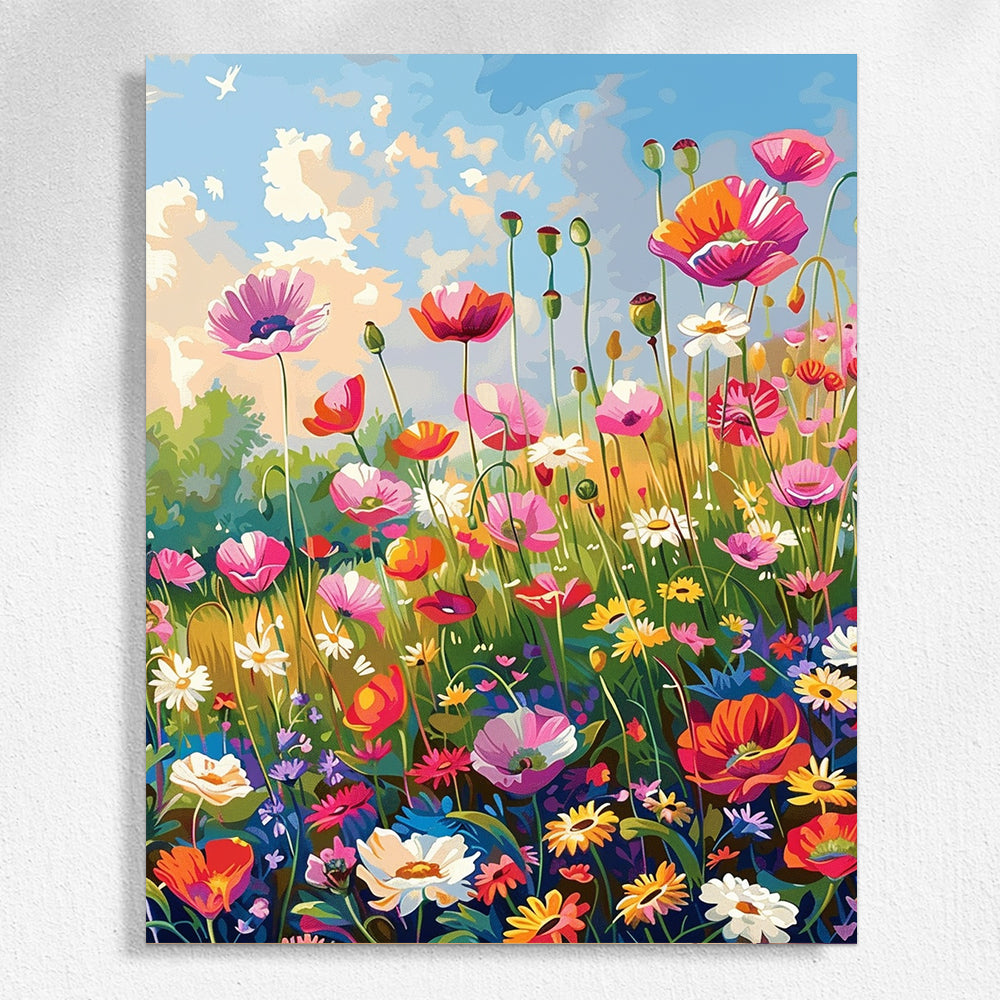 "Colorful Flowers" Paint by Numbers #19