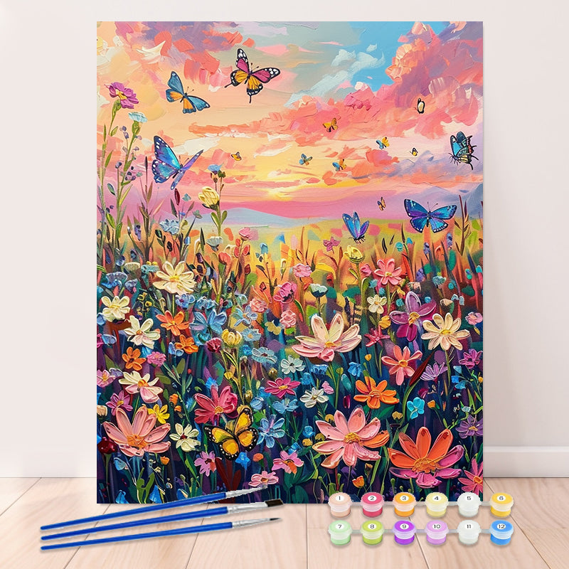 "Colorful Flowers" Paint by Numbers #2