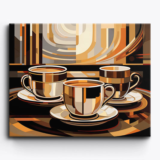 Geometric Caffeine Paint by Numbers