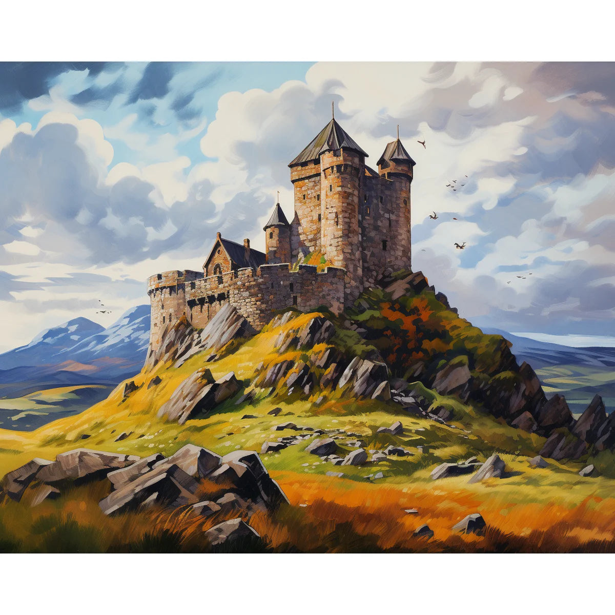 Hill's Castle Retreat Paint by Numbers