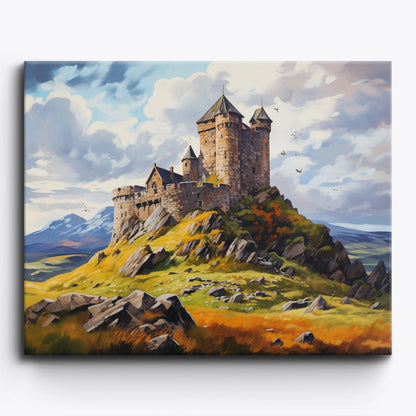 Hill's Castle Retreat Paint by Numbers