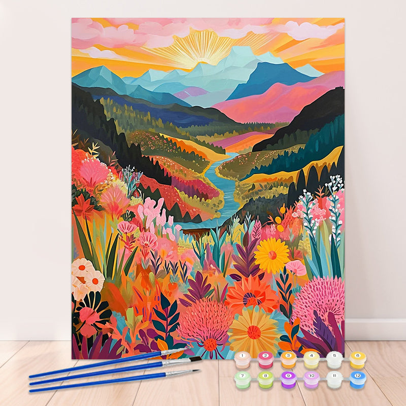 "Colorful Mountaion" Paint By Numbers #13