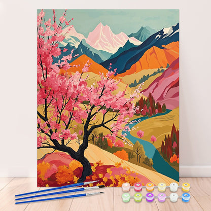 "Colorful Mountaion" Paint By Numbers #16