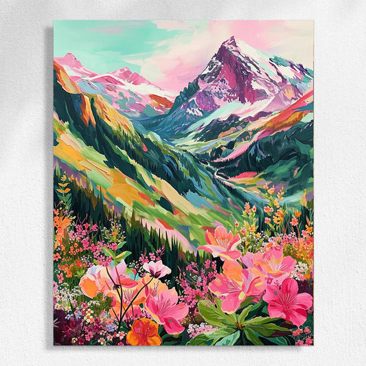 "Colorful Mountaion" Paint By Numbers #17