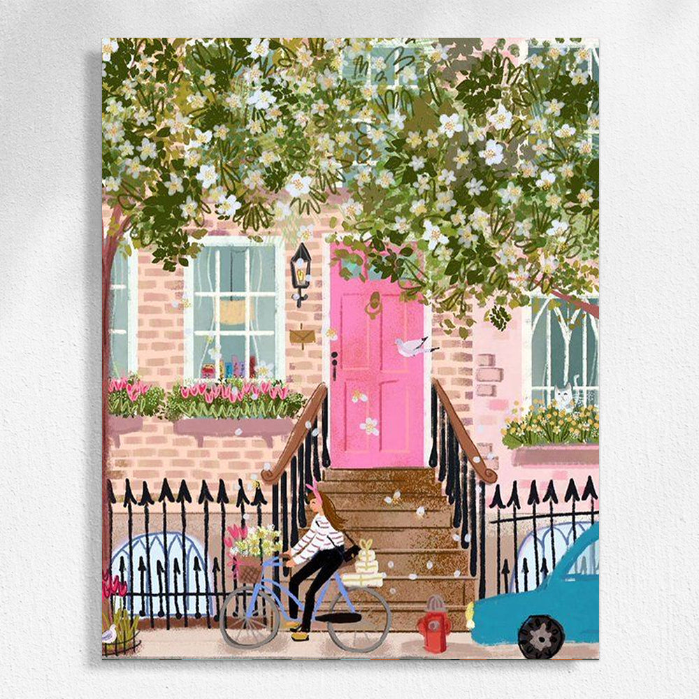 Spring Ride - Floral Paint by Numbers Kits | DIY Flower Canvas Art | Paintbyart