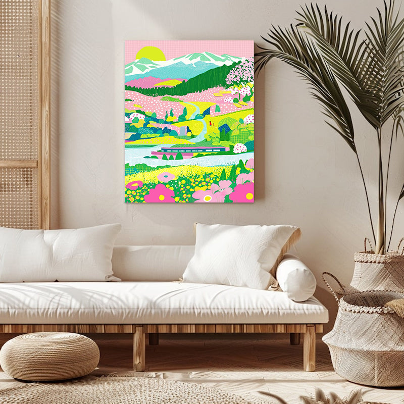 Colorful Countryside - Paint by Numbers Park View | DIY Relaxing Nature Kit | Paintbyart