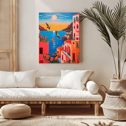 "Ciudad colorida" Pintura por números n.° 1 