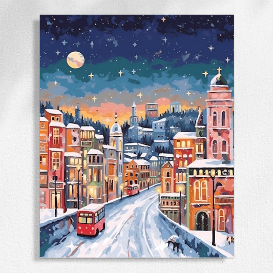 Christmas Snow Scenery Paint by Numbers #30