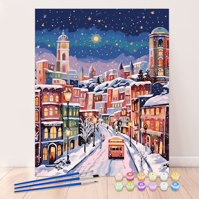 Christmas Snow Scenery Paint by Numbers #31