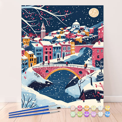 Christmas Snow Scenery Paint by Numbers #32