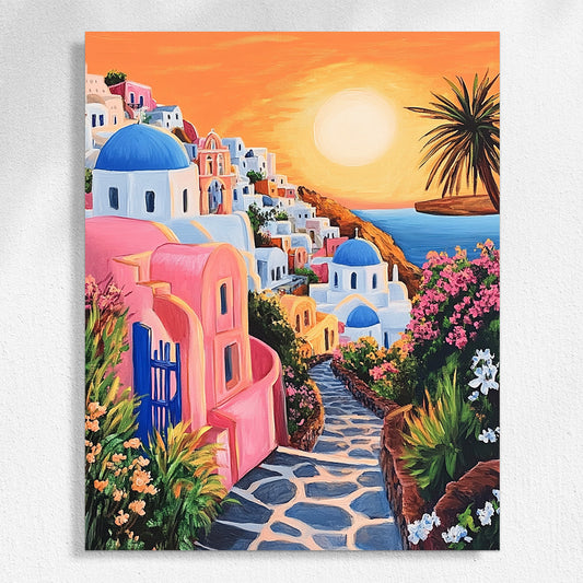 "Ciudad colorida" Pintura por números n.° 1 