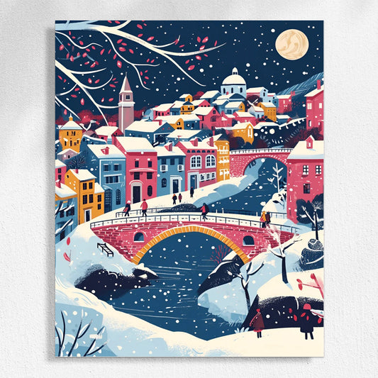 Christmas Snow Scenery Paint by Numbers #32