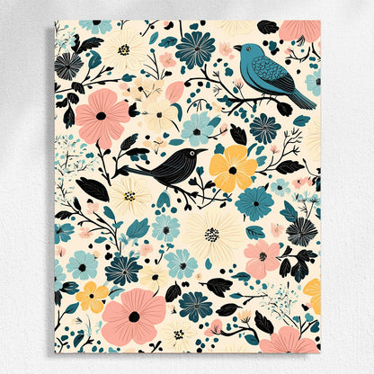 Birds in the Flowers