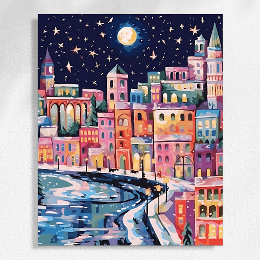 Christmas Snow Scenery Paint by Numbers #33