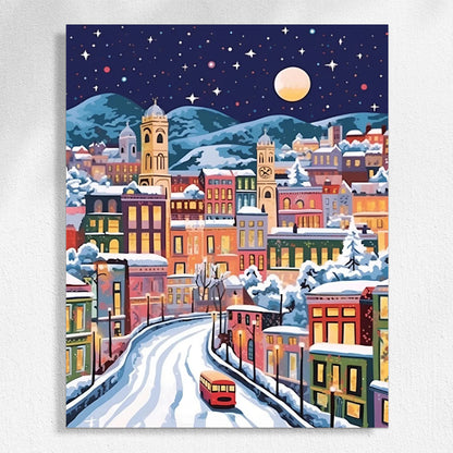 Christmas Snow Scenery Paint by Numbers #34