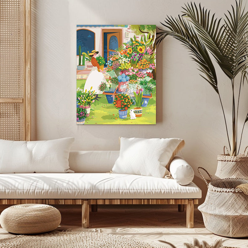 Kasuga Flower Shop - Floral Paint by Numbers Kits | DIY Flower Canvas Art | Paintbyart