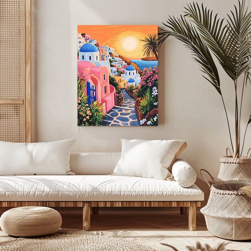 "Ciudad colorida" Pintura por números n.° 1 