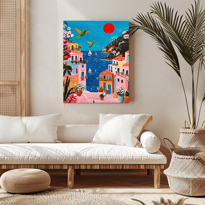 "Ciudad colorida" Pintura por números n.° 1 