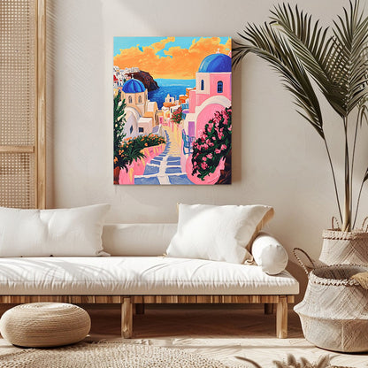 "Ciudad colorida" Pintura por números n.° 1 