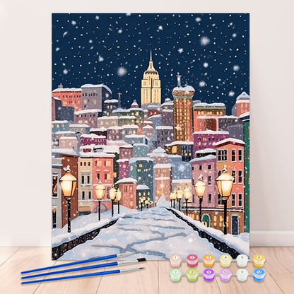 Christmas Snow Scenery Paint by Numbers #28