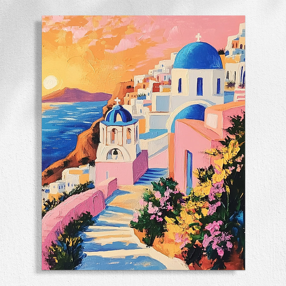 "Ciudad colorida" Pintura por números n.° 1 