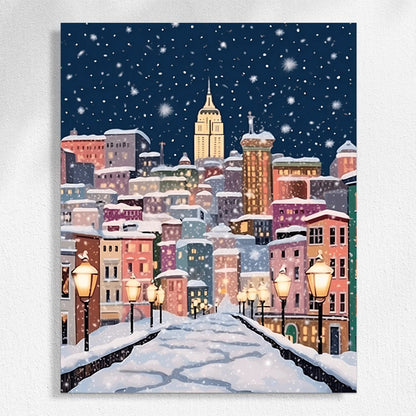 Christmas Snow Scenery Paint by Numbers #28