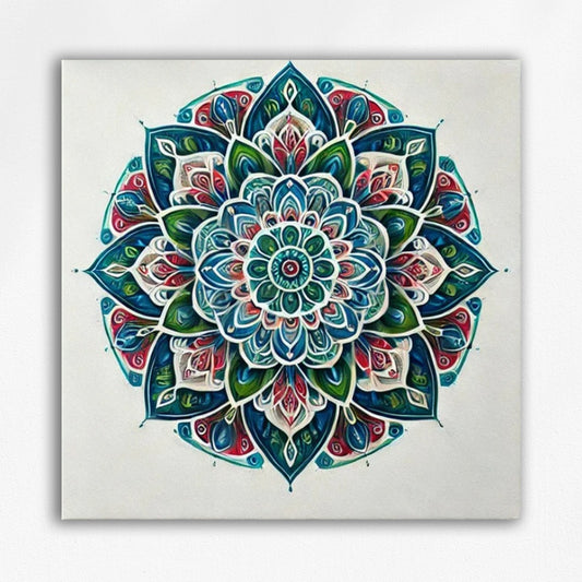 "Mandalas" Series -# 29 🎨 Paint by Numbers (16"x16" / 40x40cm)