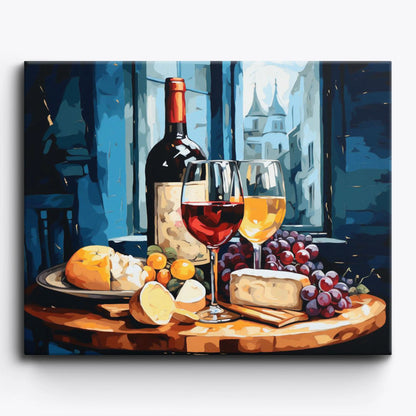 Delicious Wine Cuisine Paint By Numbers