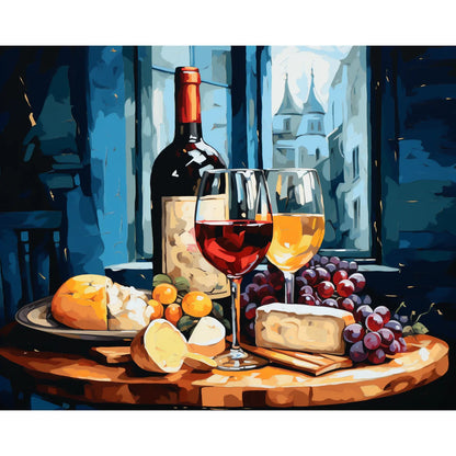 Delicious Wine Cuisine Paint By Numbers