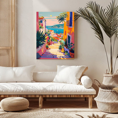 "Ciudad colorida" Pintura por números n.° 1 