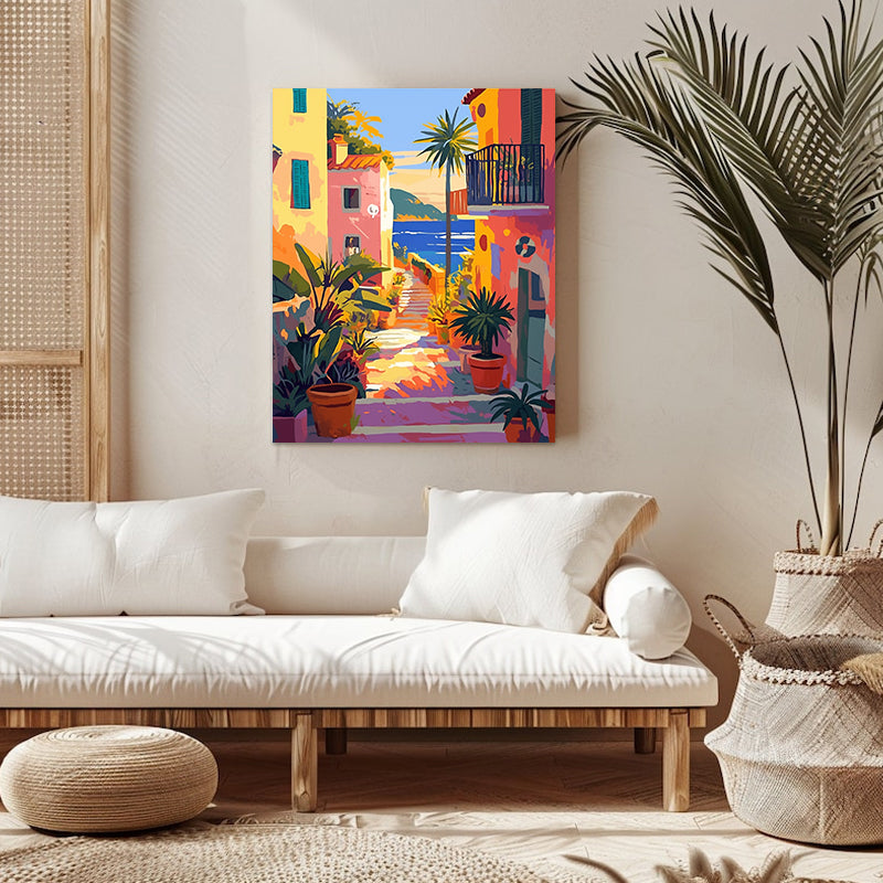 "Ciudad colorida" Pintura por números n.° 1 