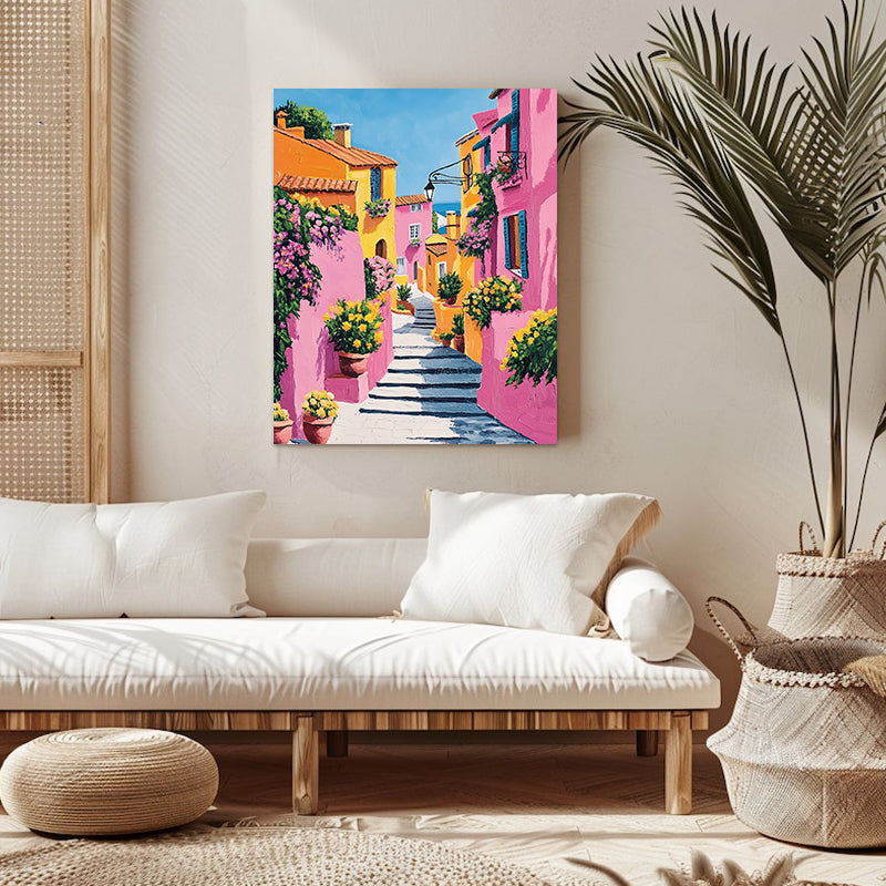 "Ciudad colorida" Pintura por números n.° 1 