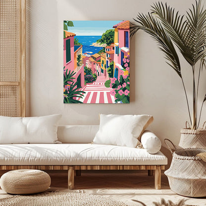 "Ciudad colorida" Pintura por números n.° 1 