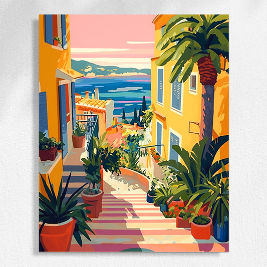 "Ciudad colorida" Pintura por números n.° 1 