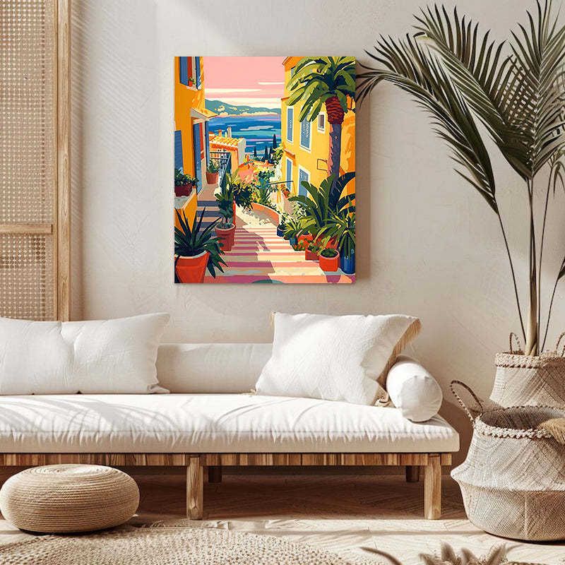 "Ciudad colorida" Pintura por números n.° 1 