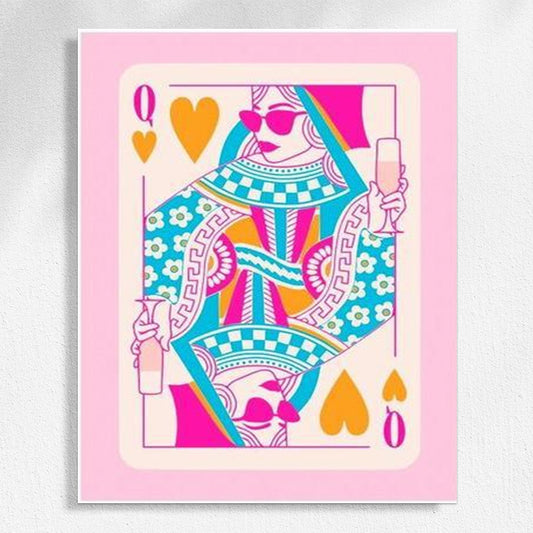 Pink Poker Paint By Numbers #14