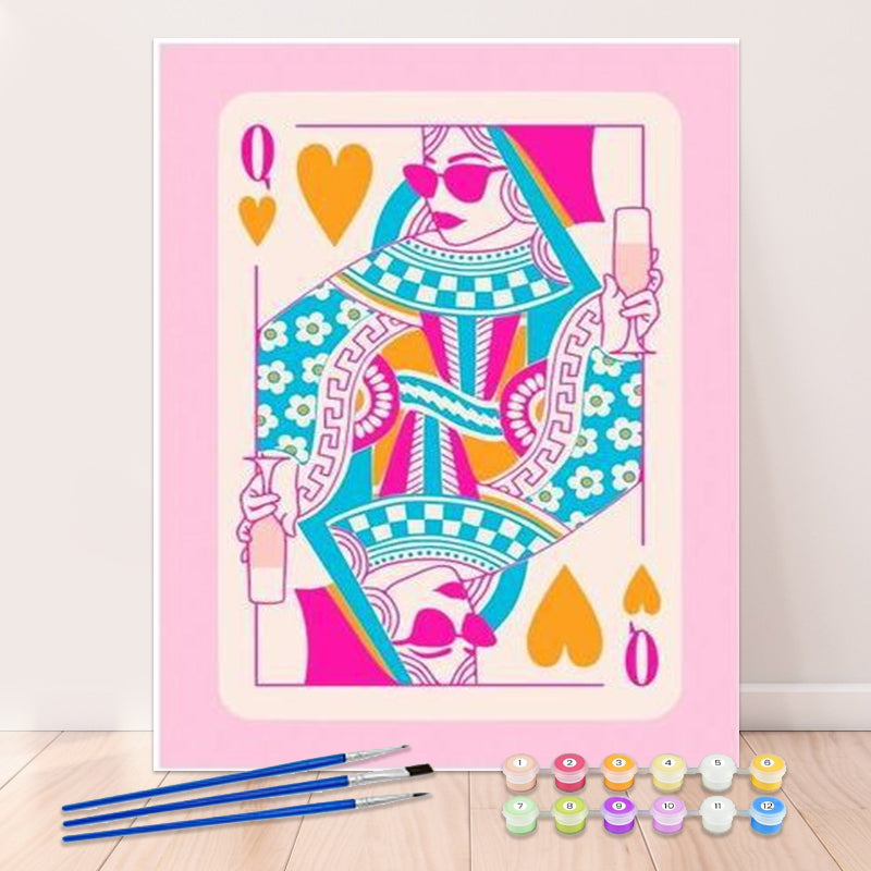 Pink Poker Paint By Numbers #14