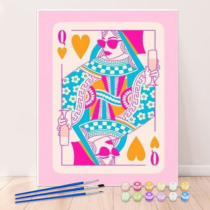 Pink Poker Paint By Numbers #14