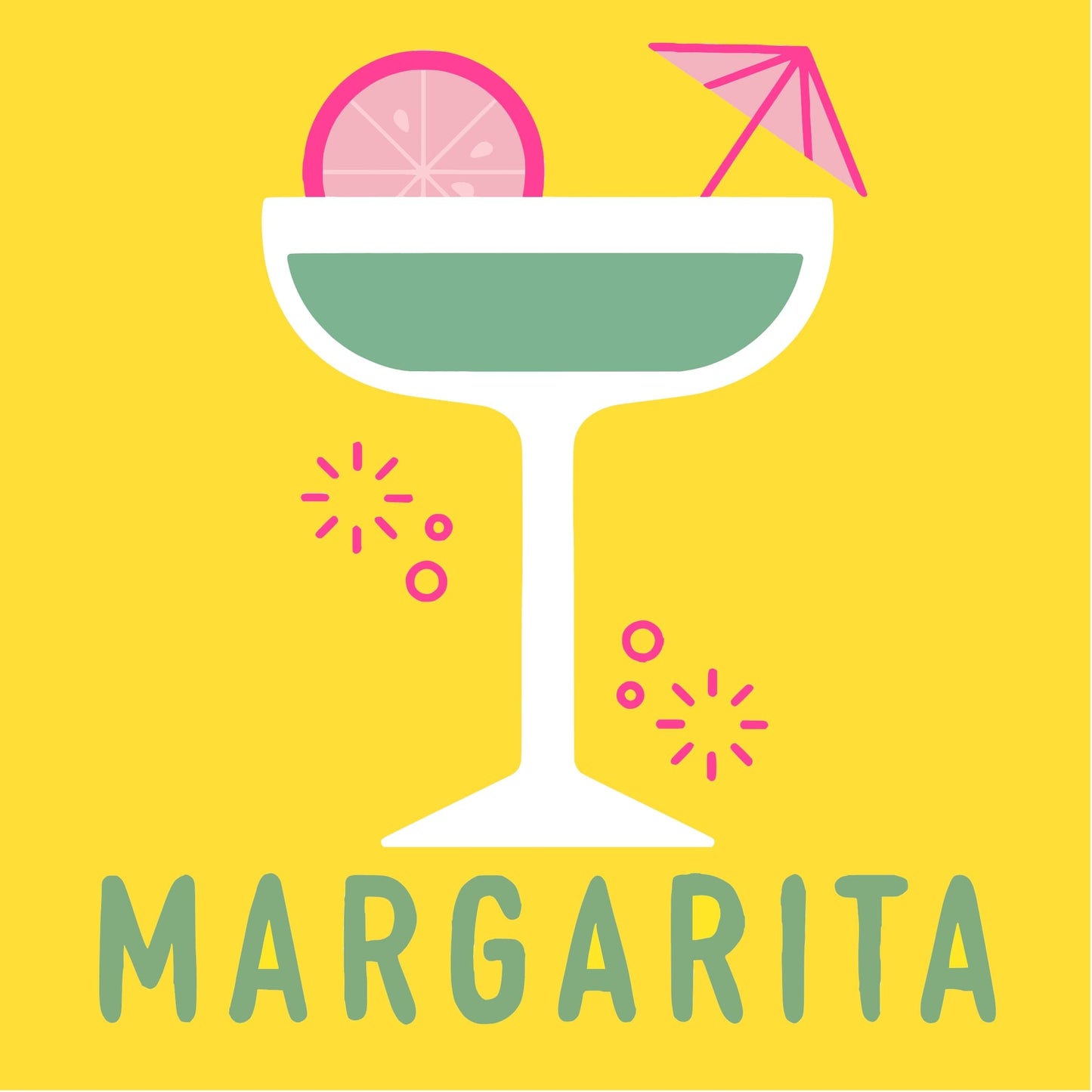 Margarita Magic Mini Paint by Numbers (8"x8" / 20x20cm）