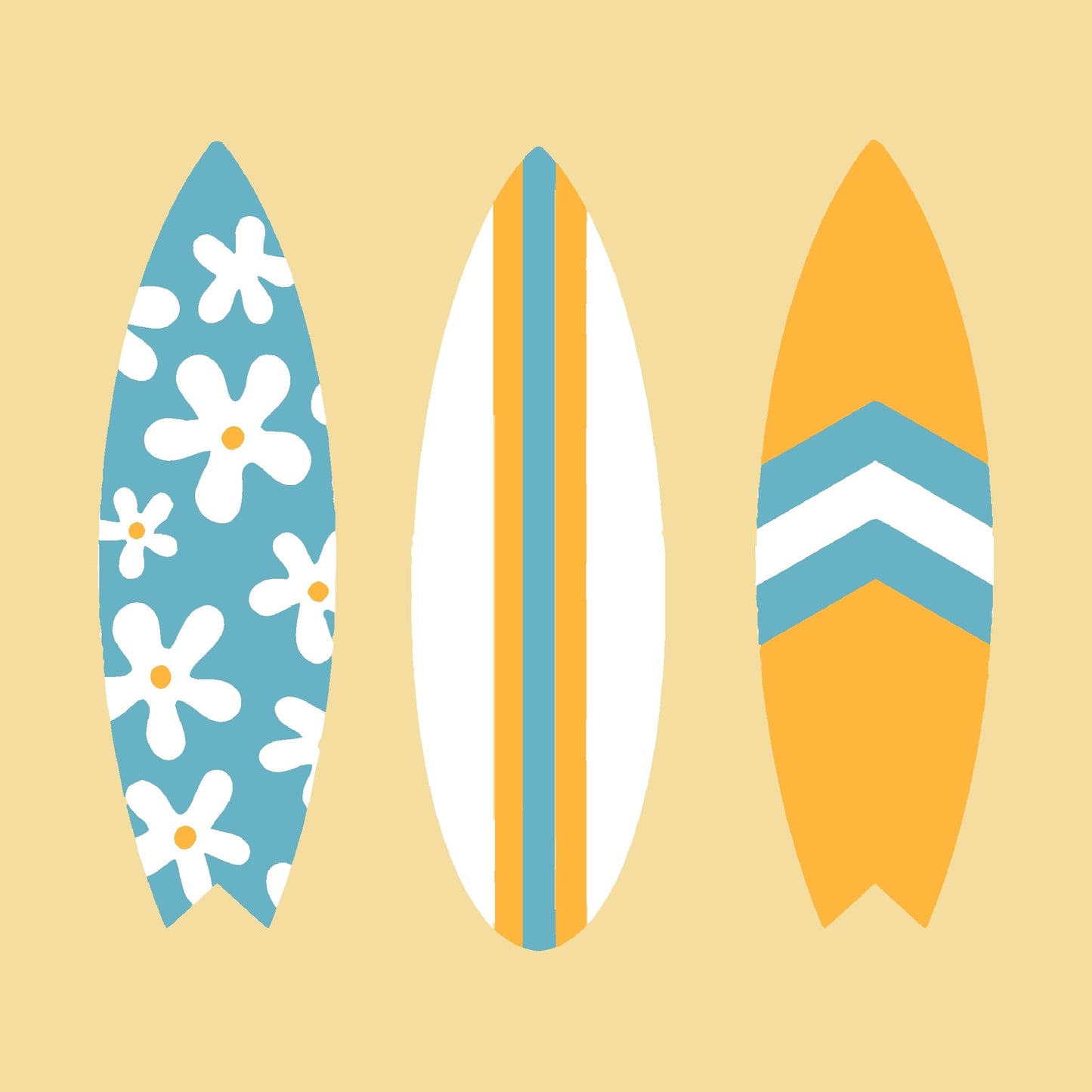 Surfboard Splash Mini Paint by Numbers (8"x8" / 20x20cm)