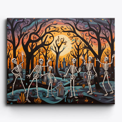 Spooky Skeleton Party Paint by Numbers