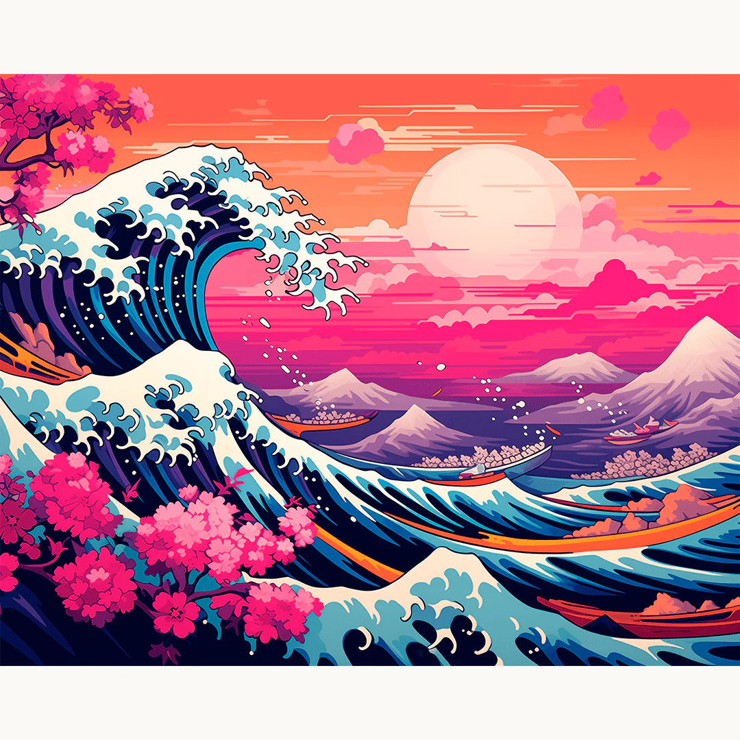 Wave of Kanagawa Paint by Numbers