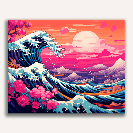 Wave of Kanagawa Paint by Numbers